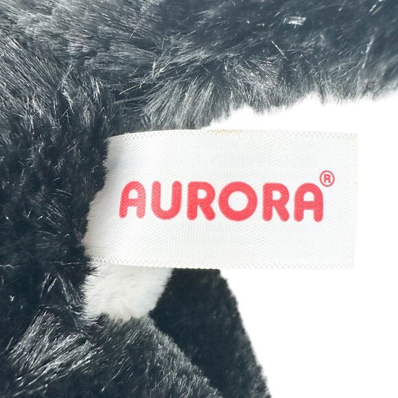 Aurora Black and White Cat Plush Stuffed Animal Toy Poly Fibers Plastic Pellets - Picture 5 of 7